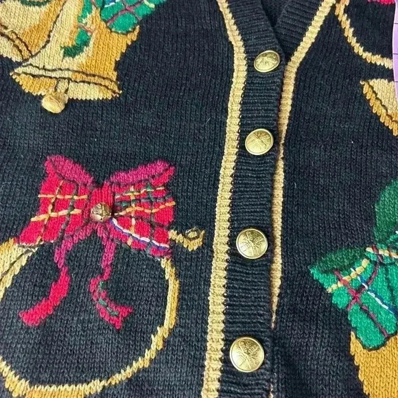 Norton McNaughton Vintage Cardigan Christmas Sweater PS Holiday Party - Picture 4 of 9